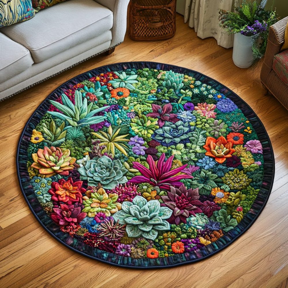 Zen Garden Quilted Round Mat
