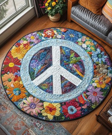 Zen Garden Quilted Round Mat