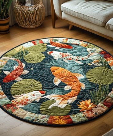 Zen Waters Quilted Round Mat