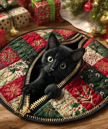 Zipper Nest Quilted Round Mat