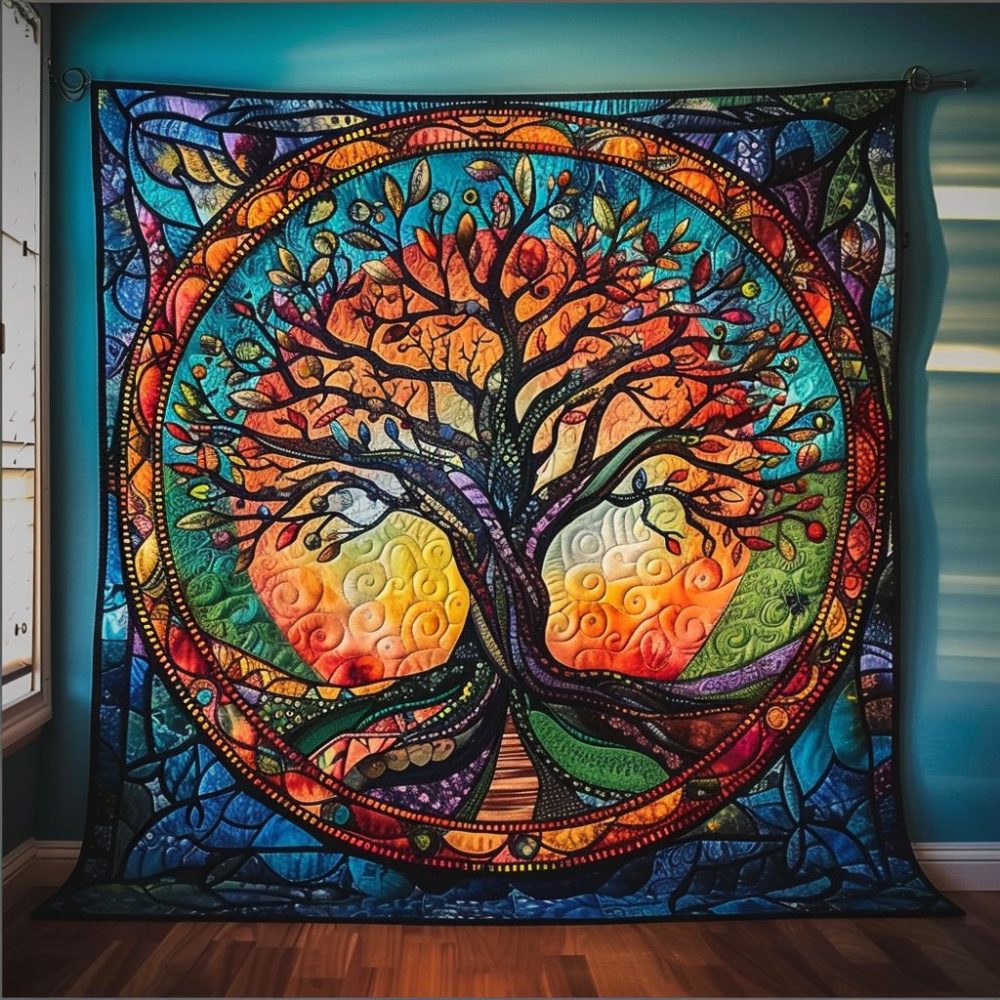 Sacred Grove Quilted Blanket