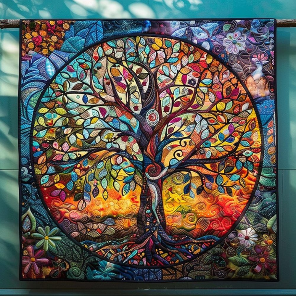 Autumn Arbor Quilted Blanket