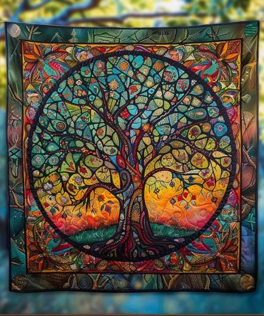 Verdant Vista Quilted Blanket