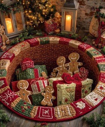 Candy Lane Descent Quilted Round Mat