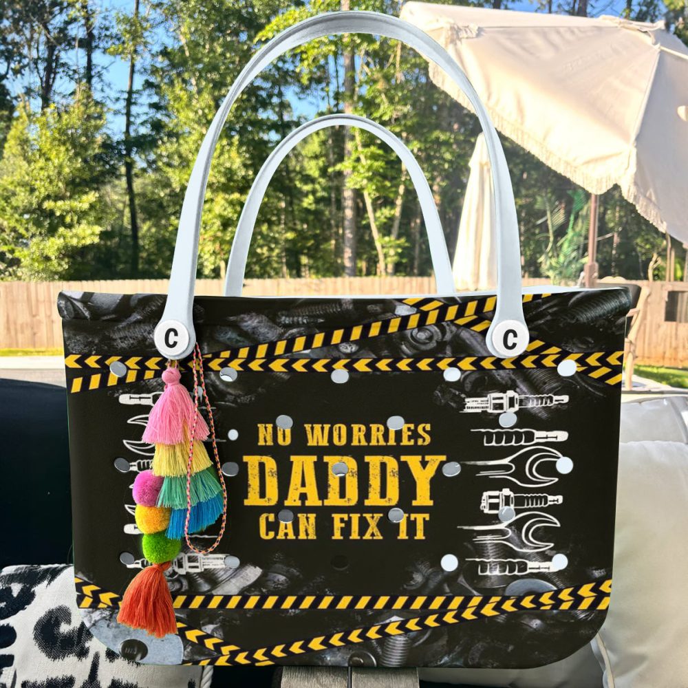 Bucket Tote Bag, Limited Edition Bogg Bag, Beach Bag Daddy Can Fix It - Image 5