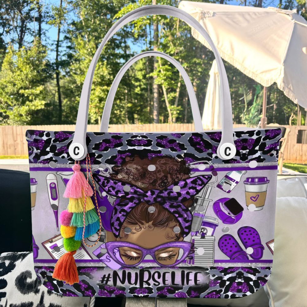 Stylish Nurse Tote Bag - #Nurselife Design, Durable & Spacious For Everyday Use - Image 5