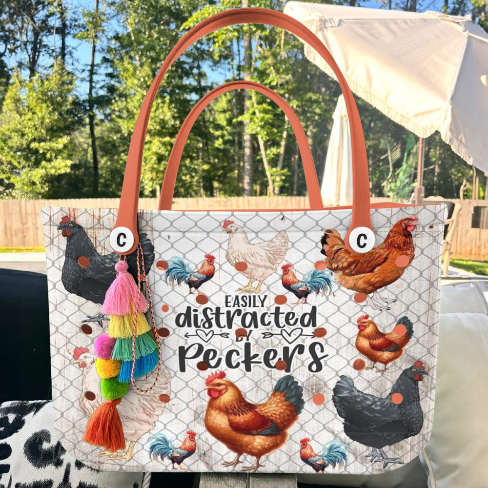 Charming Chicken-Themed Tote Bag - Perfect For Farm Lovers & Unique Style Seekers! - Image 5