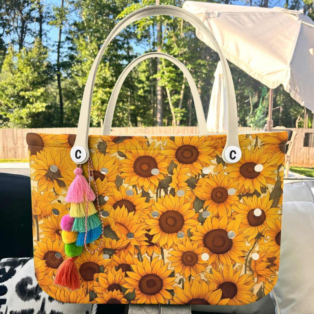 Vibrant Sunflower Tote Bag - Stylish, Durable, Eco-Friendly Shopper For Everyday Use - Image 6