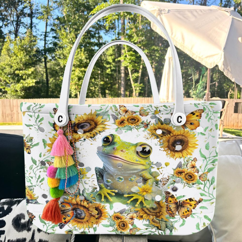 Bucket Tote Bag, Limited Edition Bogg Bag, Beach Bag Lily & Light - Image 4