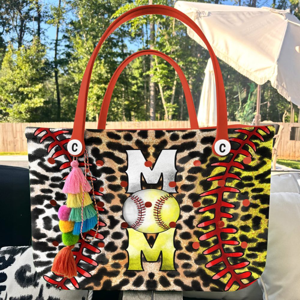 Baseball Mom Leopard Print Tote Bag - Stylish & Spacious Gift For Sports Moms - Image 5