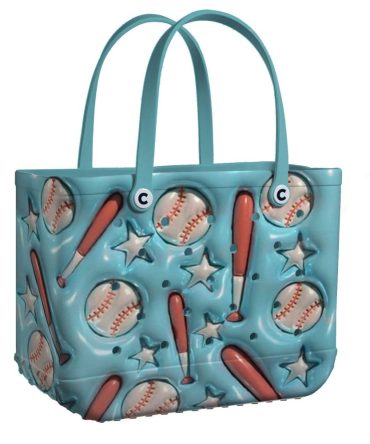 Bucket Tote Bag, Limited Edition Bogg Bag, Beach Bag Baseball Bound