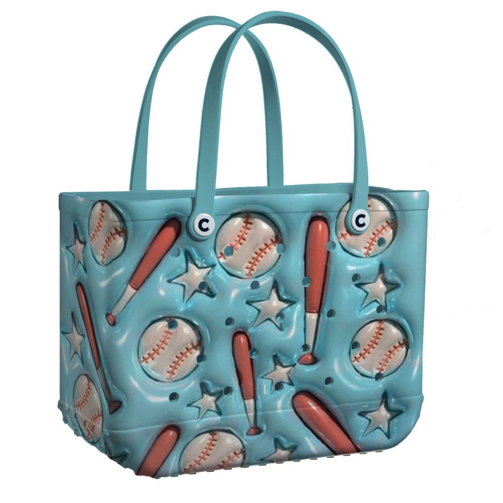 Bucket Tote Bag, Limited Edition Bogg Bag, Beach Bag Baseball Bound
