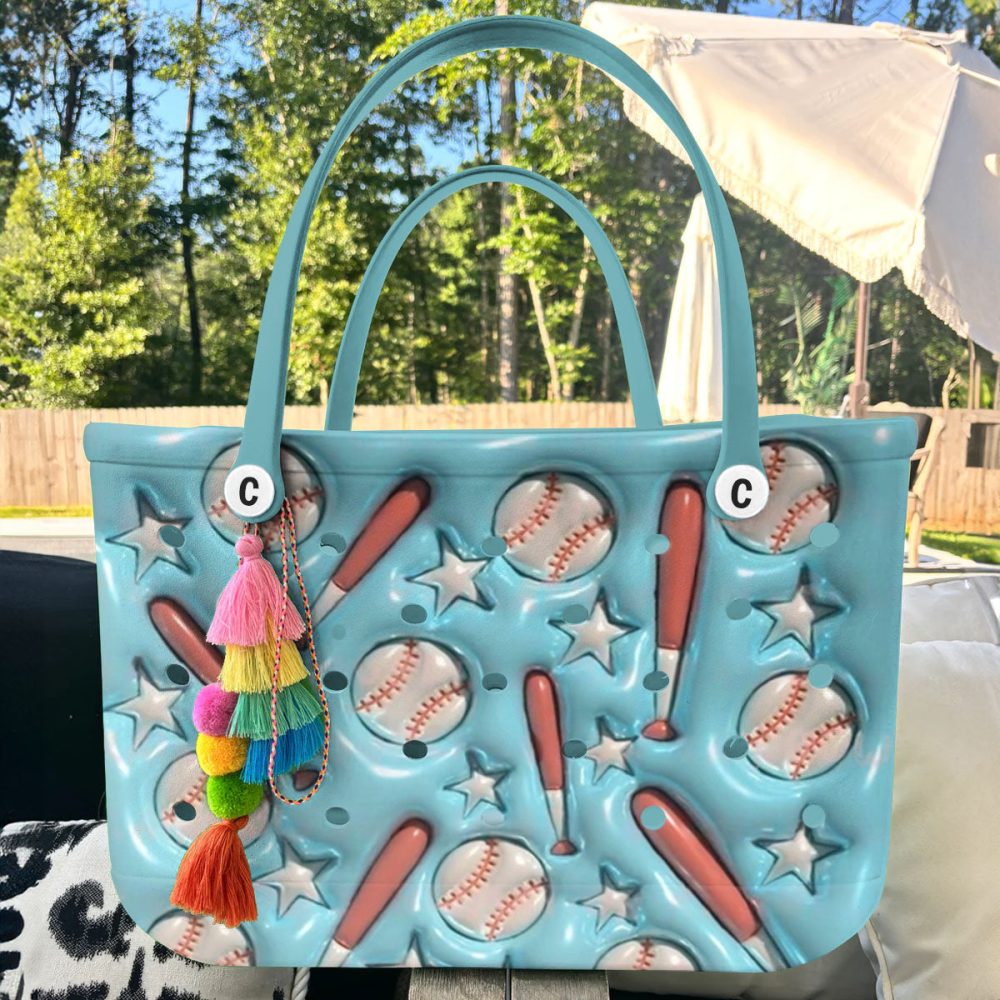 Bucket Tote Bag, Limited Edition Bogg Bag, Beach Bag Baseball Bound - Image 5