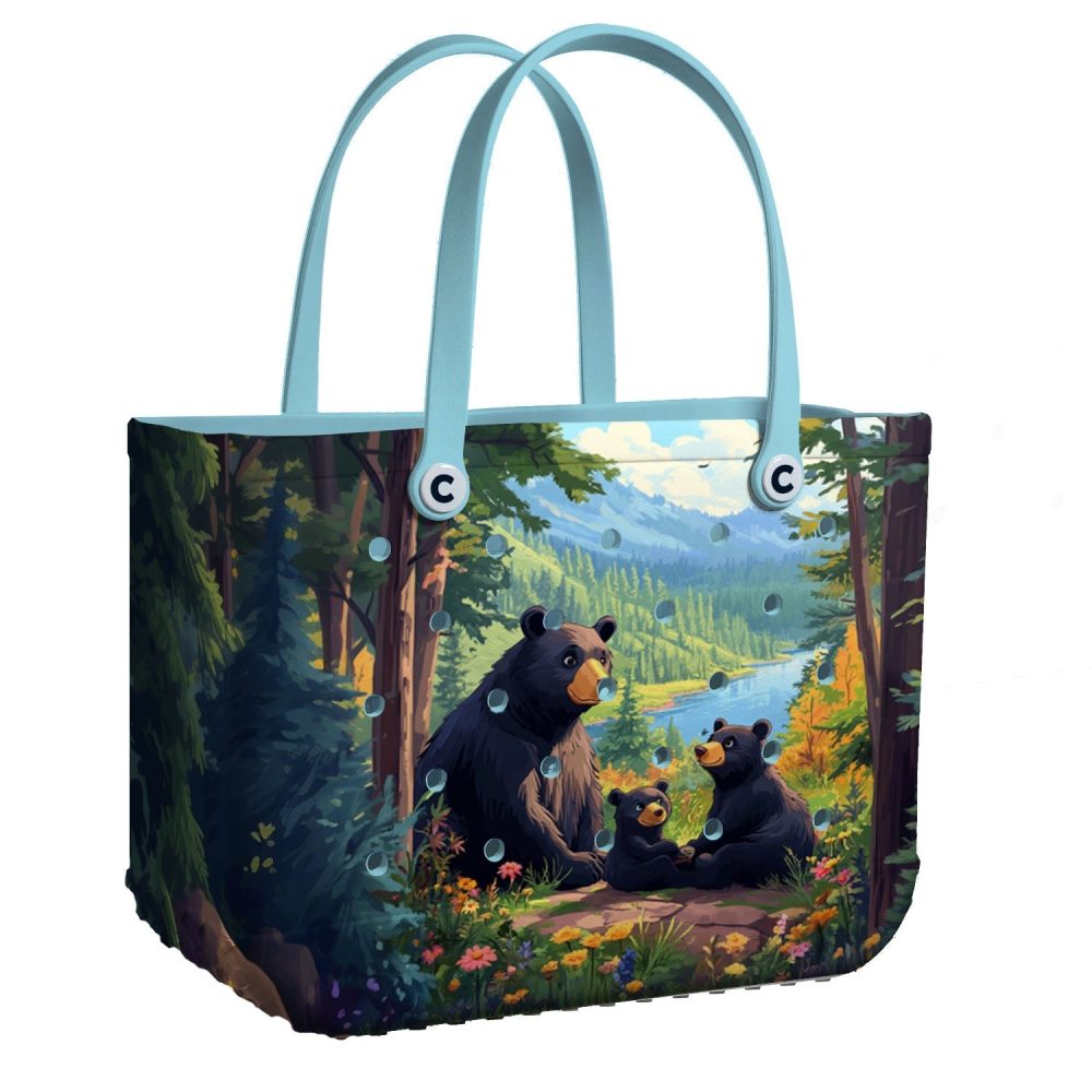 Bucket Tote Bag, Limited Edition Bogg Bag, Beach Bag Bear Haven