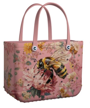 Bucket Tote Bag, Limited Edition Bogg Bag, Beach Bag Honey Bee Bloom
