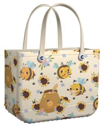 Bucket Tote Bag, Limited Edition Bogg Bag, Beach Bag Buzzing With Joy