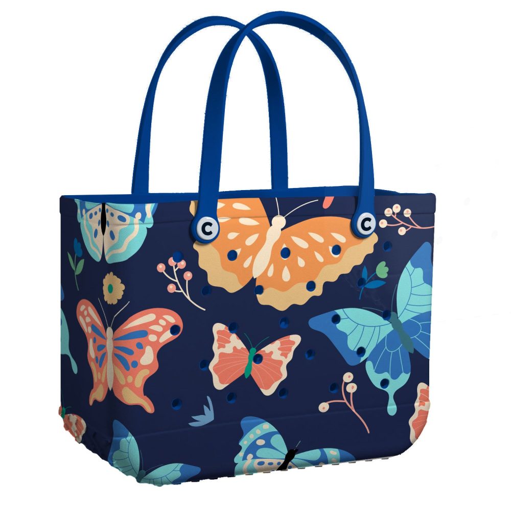 Bucket Tote Bag, Limited Edition Bogg Bag, Beach Bag Flutterby Fantasy