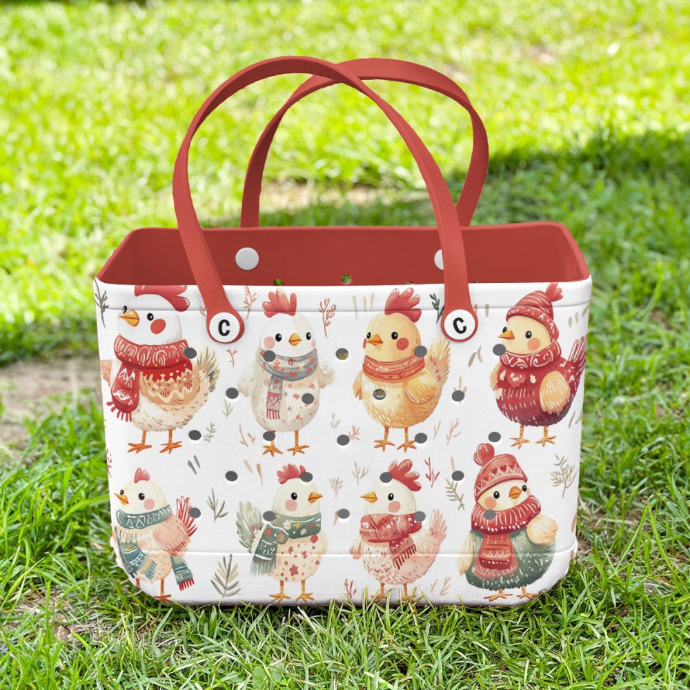 Bucket Tote Bag, Limited Edition Bogg Bag, Beach Bag Cozy Chicks - Image 2