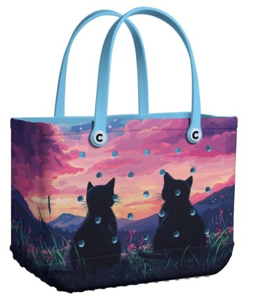 Bucket Tote Bag, Limited Edition Bogg Bag, Beach Bag Cat'S Dream