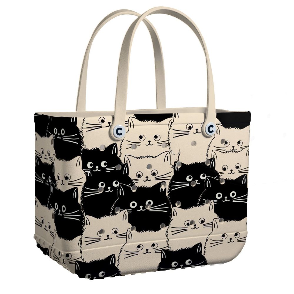 Adorable Cat Print Tote Bag – Stylish, Spacious, Perfect For Cat Lovers