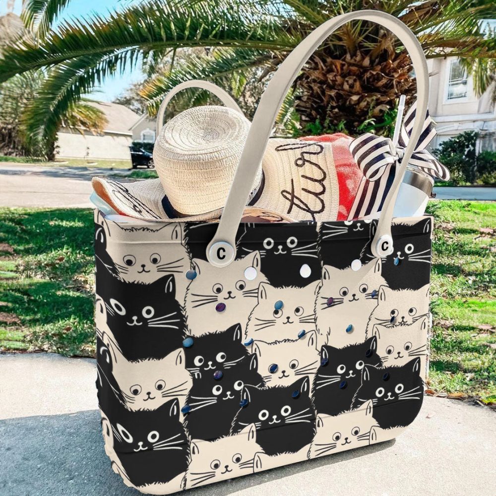 Adorable Cat Print Tote Bag – Stylish, Spacious, Perfect For Cat Lovers - Image 6
