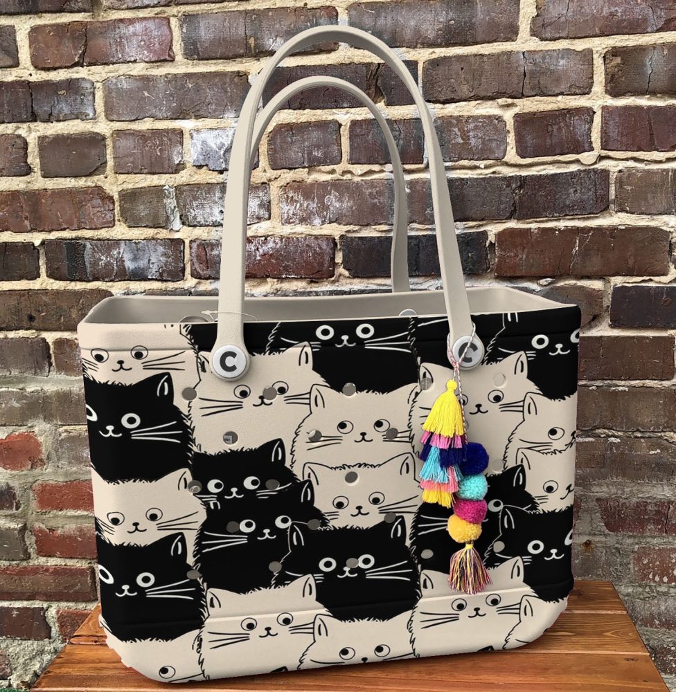 Adorable Cat Print Tote Bag – Stylish, Spacious, Perfect For Cat Lovers - Image 5