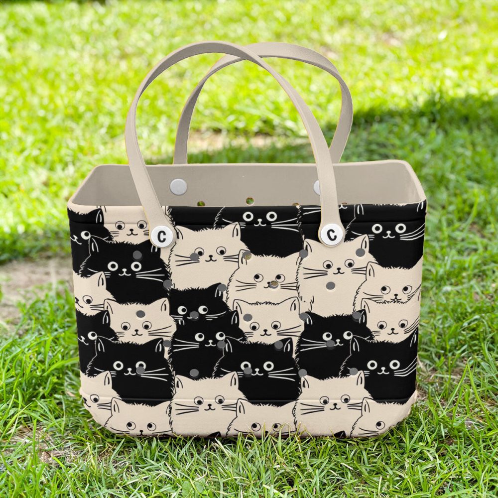 Adorable Cat Print Tote Bag – Stylish, Spacious, Perfect For Cat Lovers - Image 3