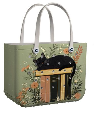 Bucket Tote Bag, Limited Edition Bogg Bag, Beach Bag Feline Fantasy