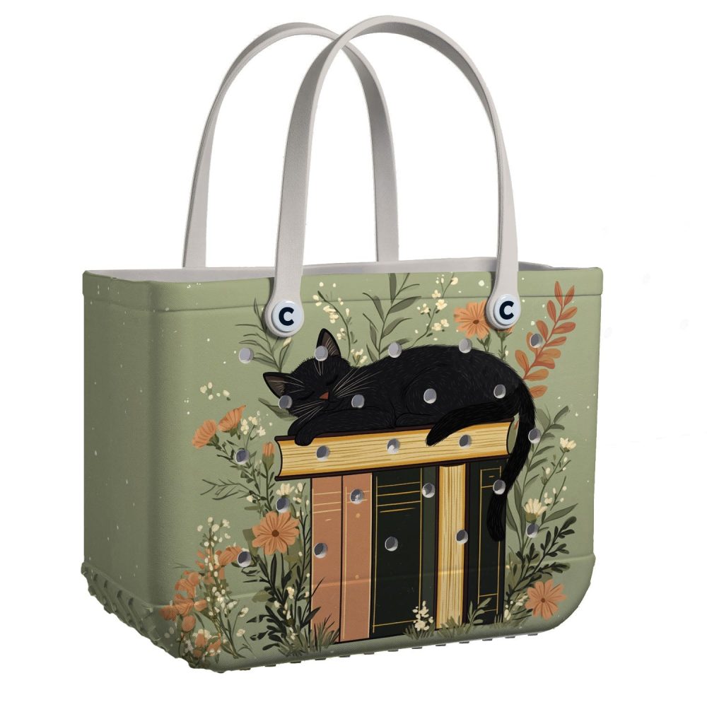 Bucket Tote Bag, Limited Edition Bogg Bag, Beach Bag Feline Fantasy