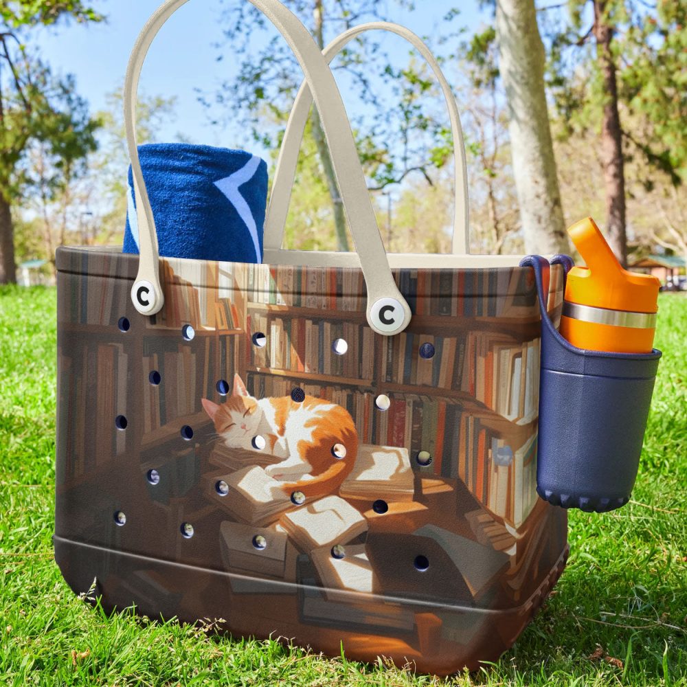 Bucket Tote Bag, Limited Edition Bogg Bag, Beach Bag Bookworm'S Best Friend - Image 4
