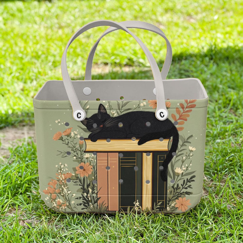 Bucket Tote Bag, Limited Edition Bogg Bag, Beach Bag Feline Fantasy - Image 2