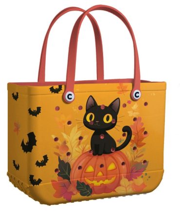 Charming Halloween Cat Tote Bag – Perfect For Spooky Season Shopping & Style!