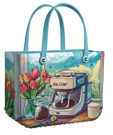 Bucket Tote Bag, Limited Edition Bogg Bag, Beach Bag Morning Brew Bliss