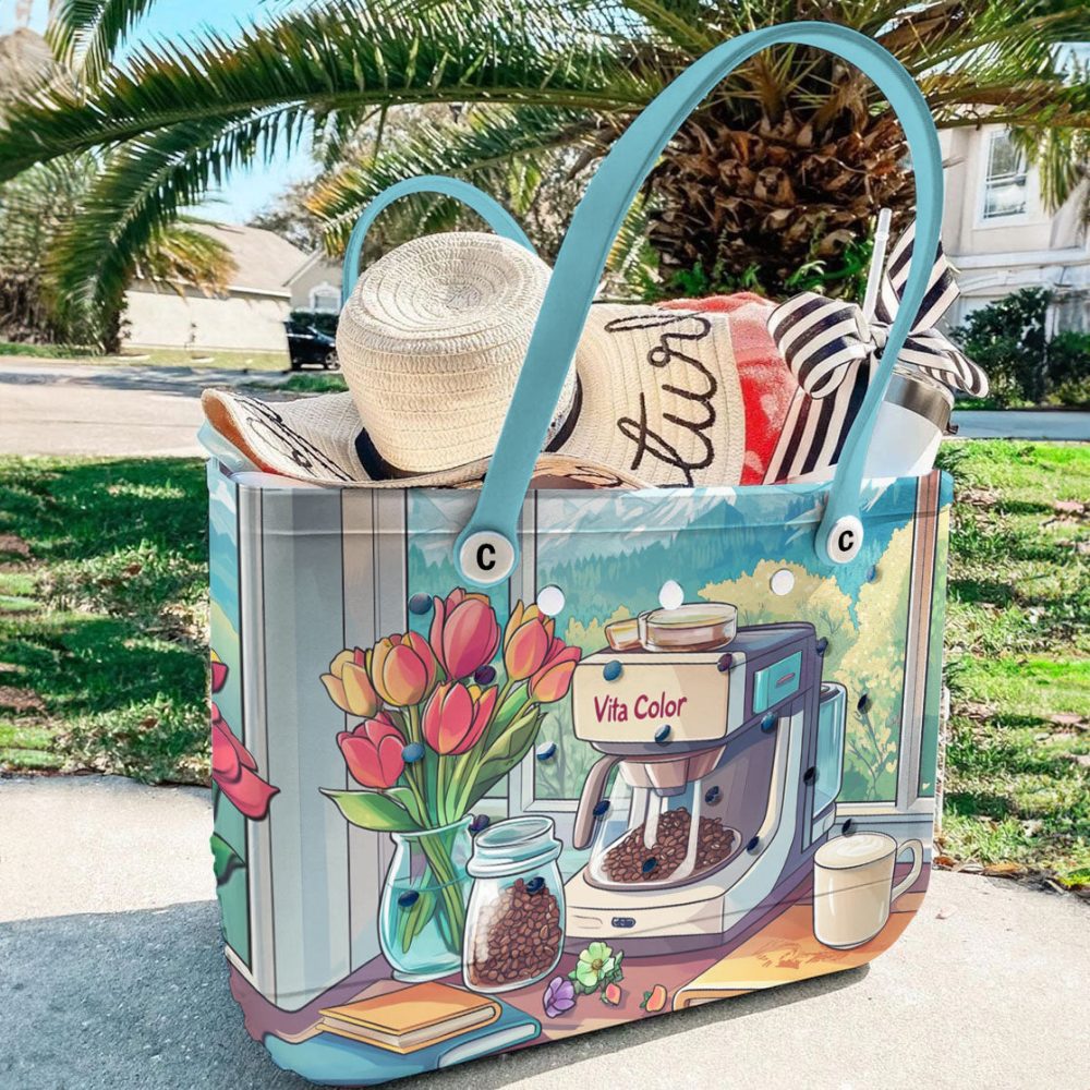 Bucket Tote Bag, Limited Edition Bogg Bag, Beach Bag Morning Brew Bliss - Image 3