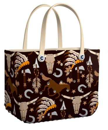 Bucket Tote Bag, Limited Edition Bogg Bag, Beach Bag Cowboy Couture