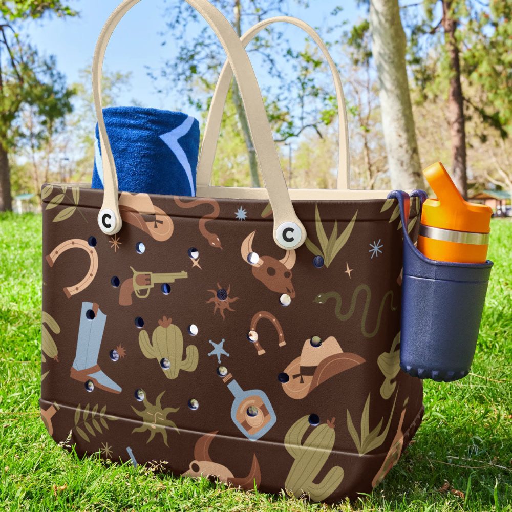 Bucket Tote Bag, Limited Edition Bogg Bag, Beach Bag Prairie Pearl - Image 5