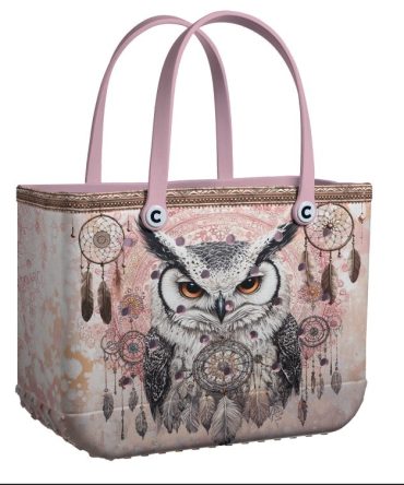 Bucket Tote Bag, Limited Edition Bogg Bag, Beach Bag Guardian Owl