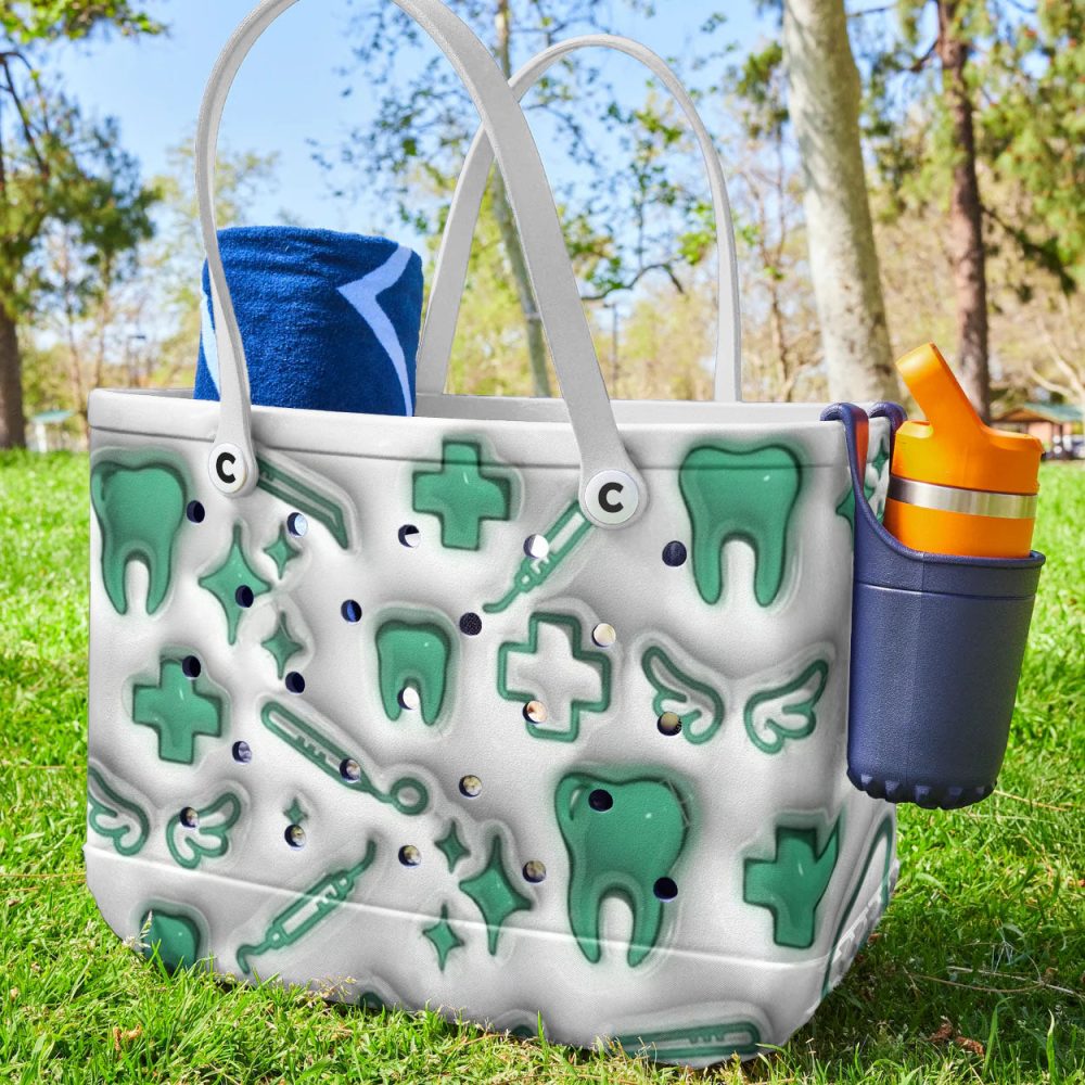 Bucket Tote Bag, Limited Edition Bogg Bag, Beach Bag Smile Maker - Image 3