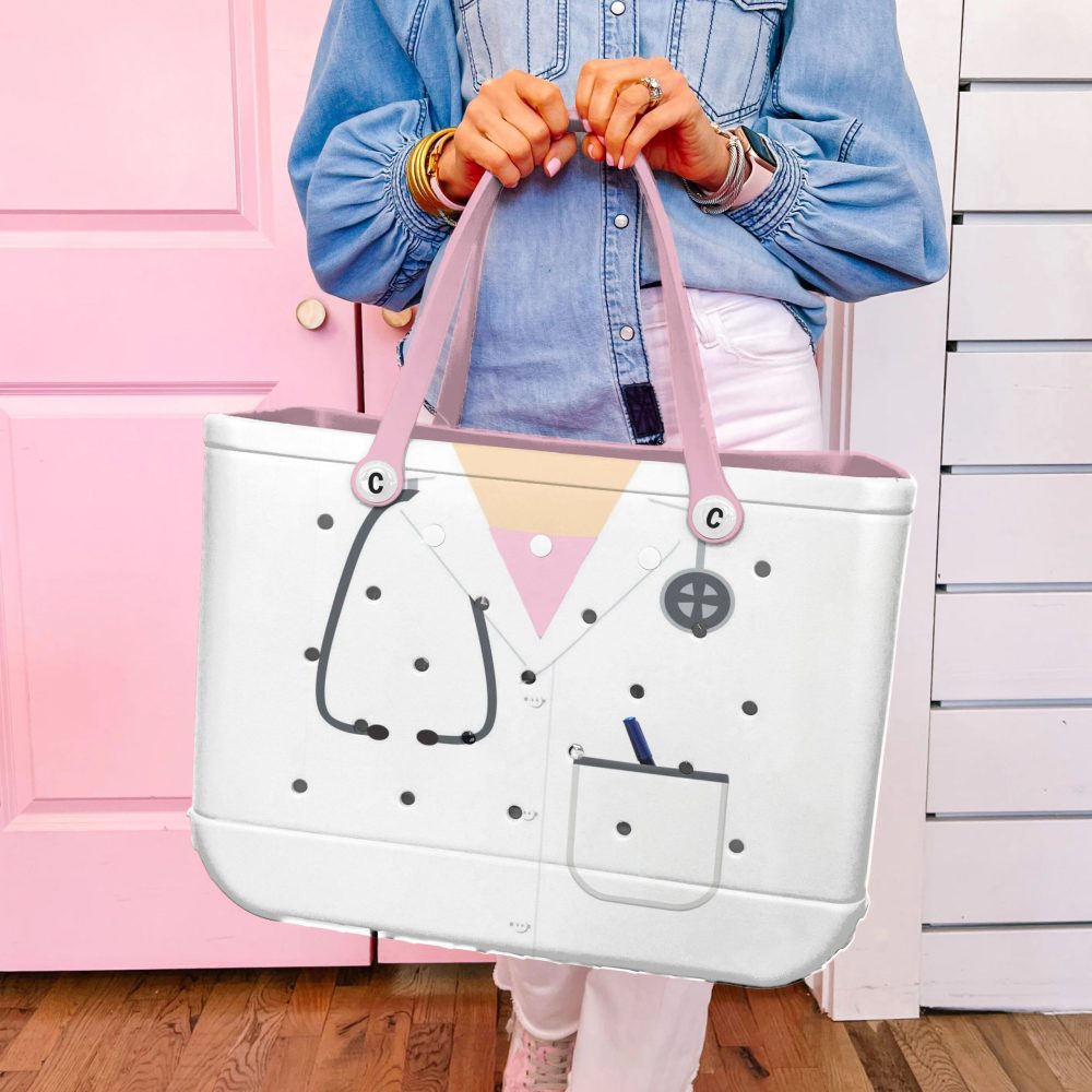 Bucket Tote Bag, Limited Edition Bogg Bag, Beach Bag Medical Heroes - Image 2