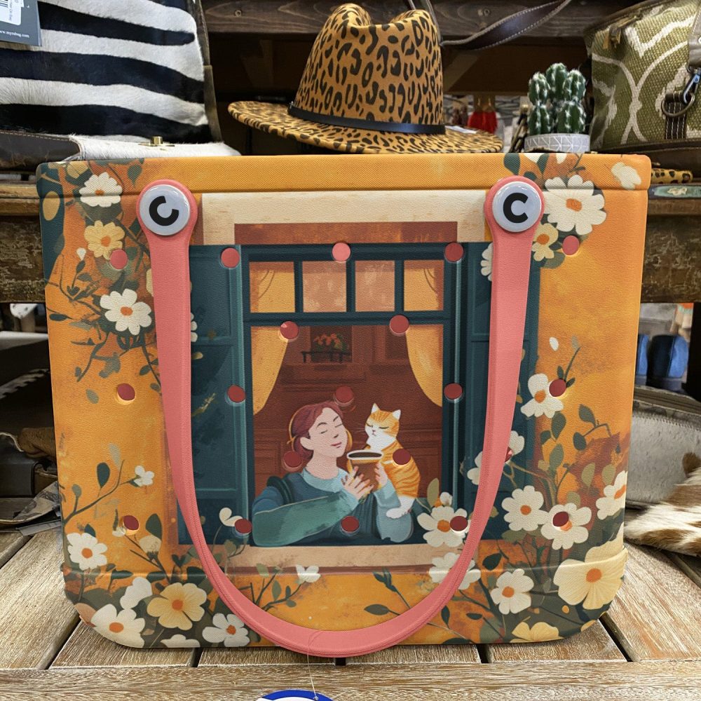 Bucket Tote Bag, Limited Edition Bogg Bag, Beach Bag A Peaceful Day - Image 4