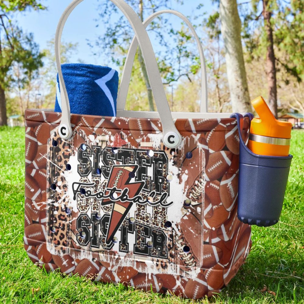 Bucket Tote Bag, Limited Edition Bogg Bag, Beach Bag Play Hard, Sister Strong - Image 2