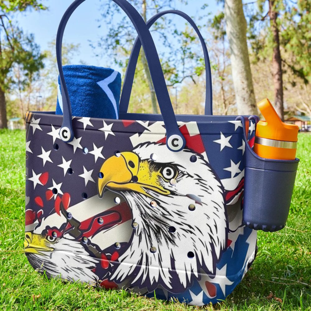 Bucket Tote Bag, Limited Edition Bogg Bag, Beach Bag Freedom Flyer - Image 3