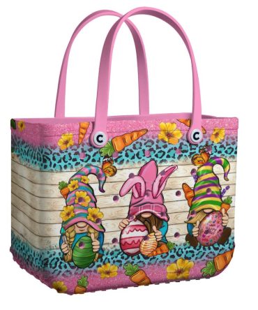 Bucket Tote Bag, Limited Edition Bogg Bag, Beach Bag Easter Gnomes