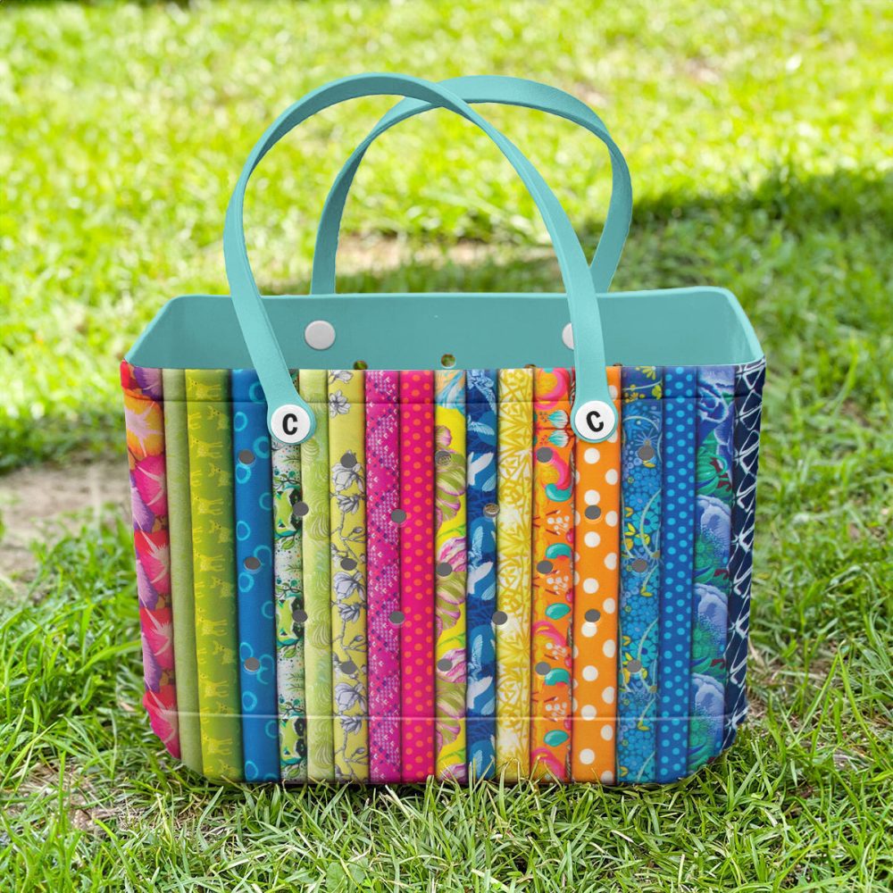 Vibrant Multicolor Striped Tote Bag - Perfect For Beach, Shopping & Everyday Use - Image 5