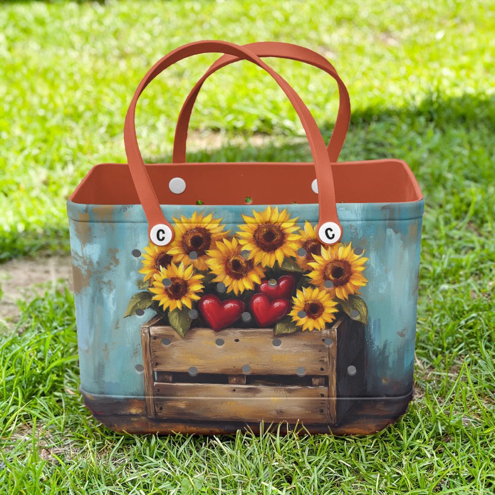 Bucket Tote Bag, Limited Edition Bogg Bag, Beach Bag Rustic Romance - Image 4