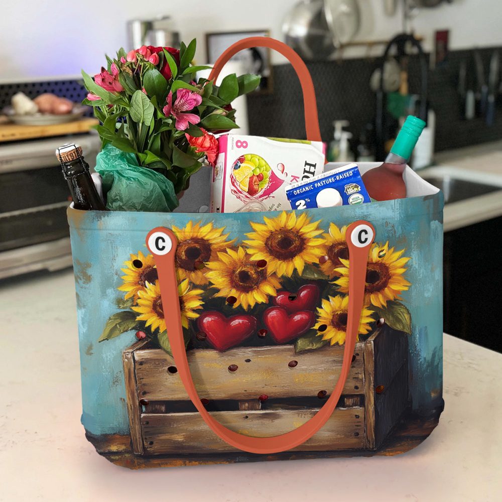 Bucket Tote Bag, Limited Edition Bogg Bag, Beach Bag Rustic Romance - Image 5