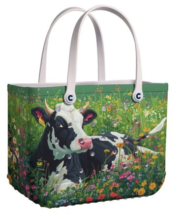 Bucket Tote Bag, Limited Edition Bogg Bag, Beach Bag Daisy Moo