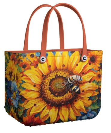 Vibrant Sunflower Bee Tote Bag – Eco-Friendly, Spacious & Stylish Handbag