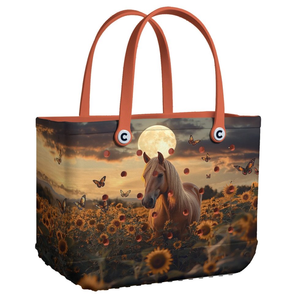 Bucket Tote Bag, Limited Edition Bogg Bag, Beach Bag Sunflower Serenade