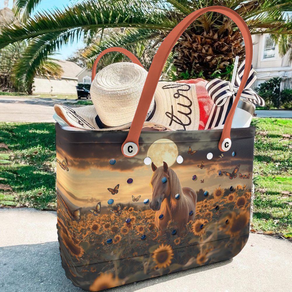 Bucket Tote Bag, Limited Edition Bogg Bag, Beach Bag Sunflower Serenade - Image 2